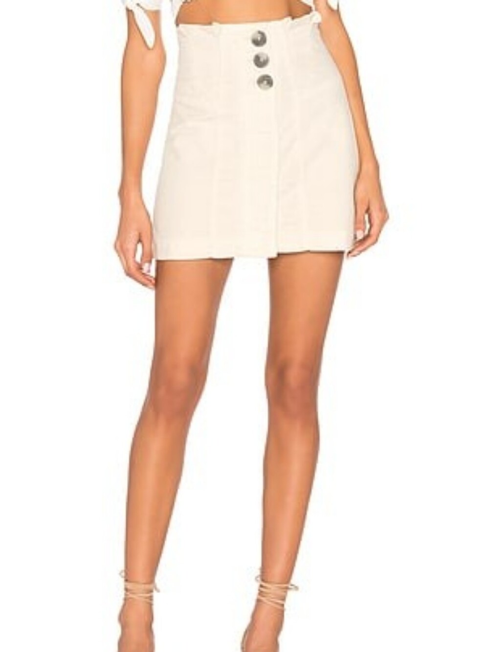 Free People Every Minute Every Hour Ivory Mini Skirt Size 2
